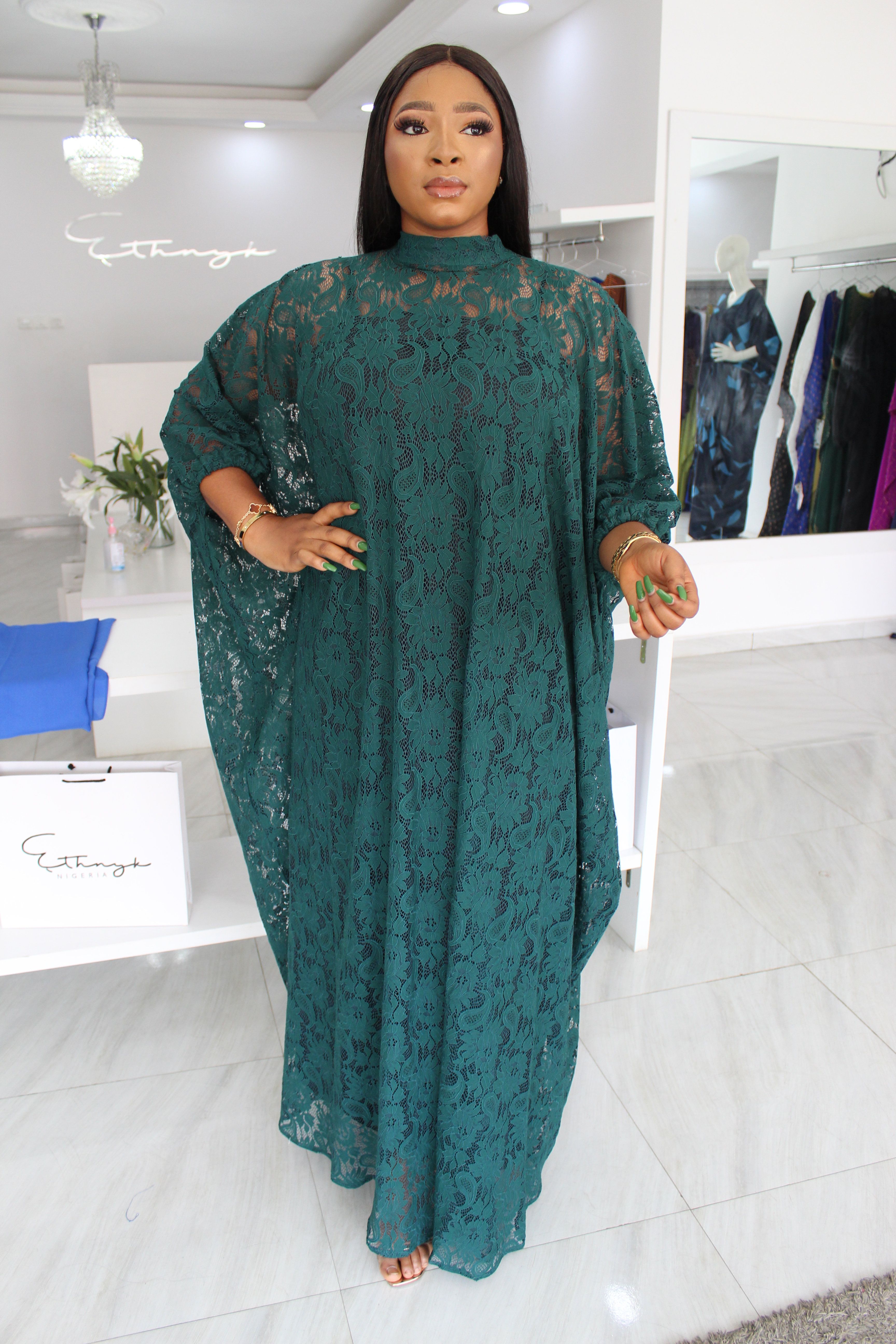 Emerald Green Aso Oke Agbada Set